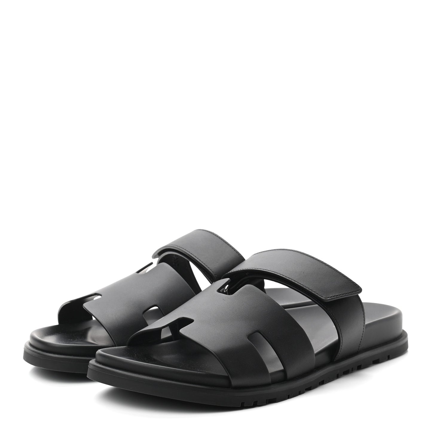 Calfskin Mens Chypre Sandals 44 Black