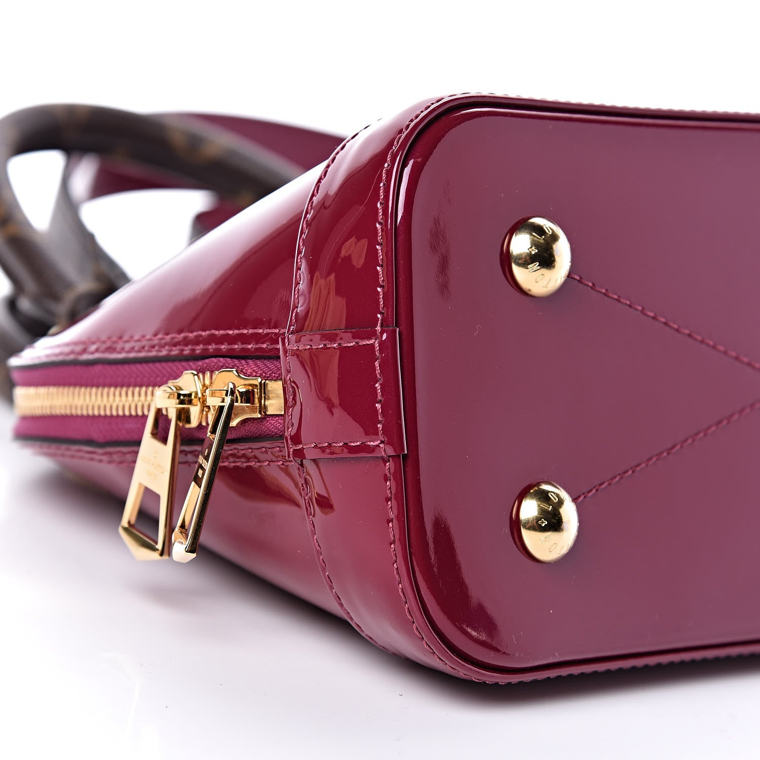Louis Vuitton Patent Monogram Alma BB Magenta 7 of 8