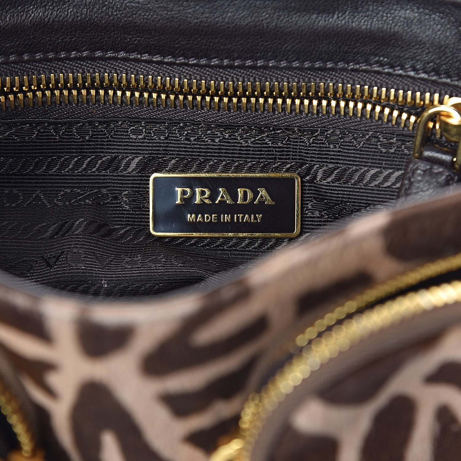 Prada Calf Hair Giraffe Print Shoulder Bag 6 of 8