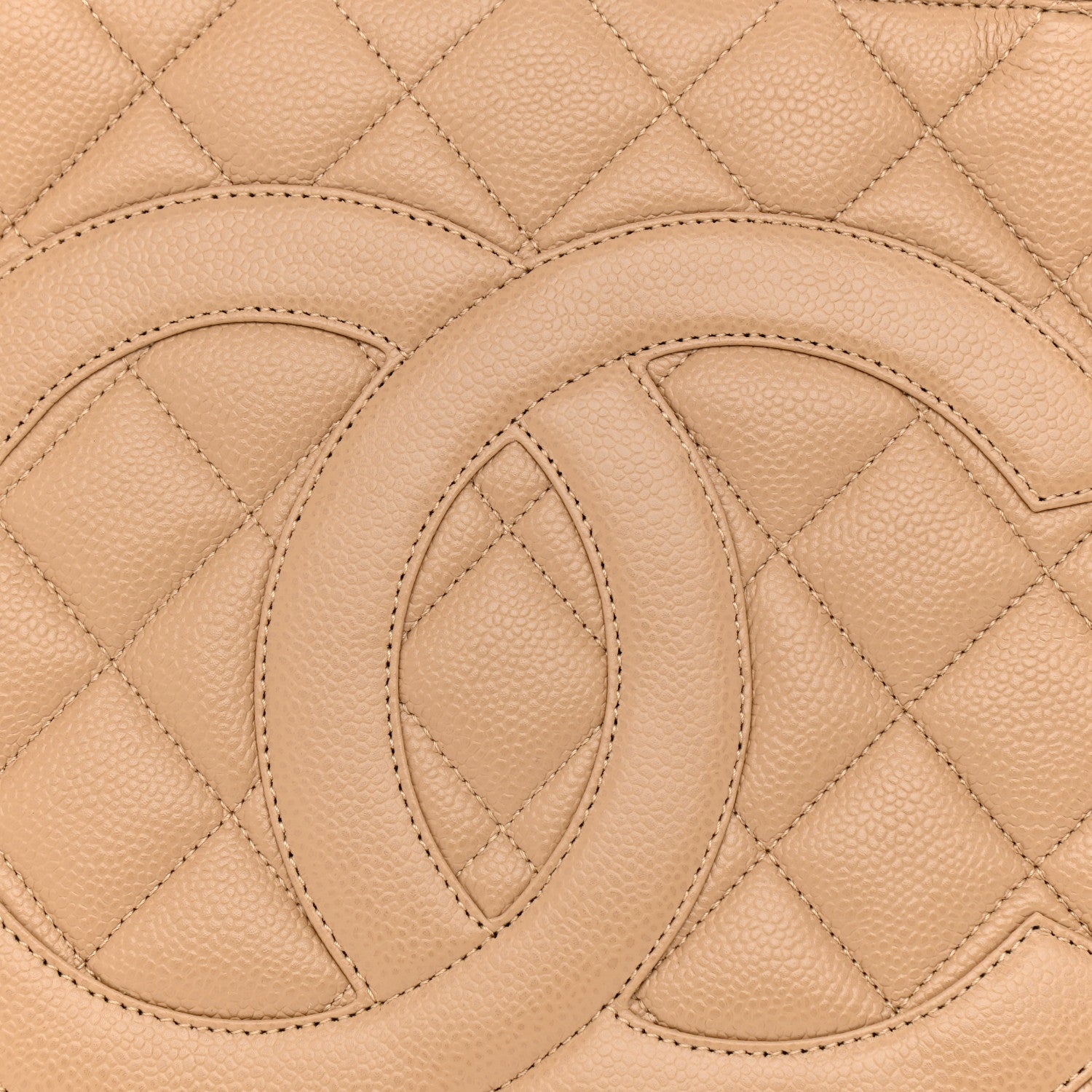 Chanel Caviar Quilted Medallion Tote Beige 8 of 11