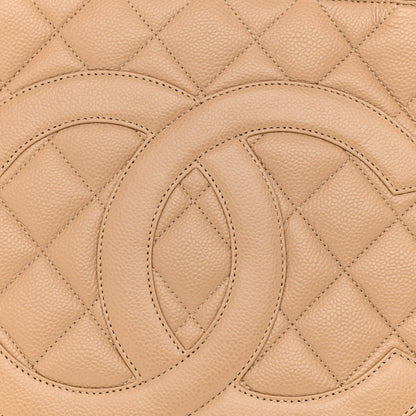 Chanel Caviar Quilted Medallion Tote Beige 8 of 11