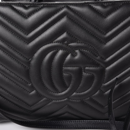 Gucci Calfskin Matelasse Small GG Marmont Tote Black 8 of 8