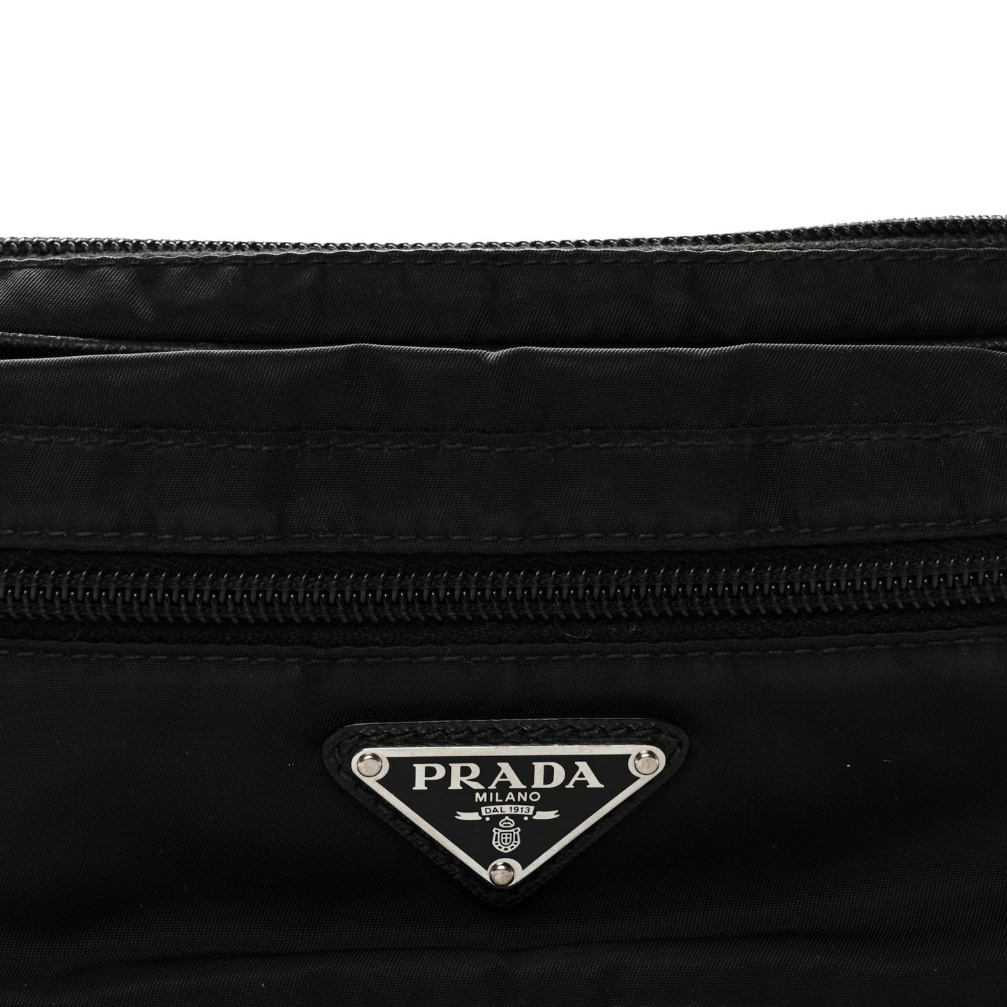 Tessuto Nylon Saffiano Belt Bag Black