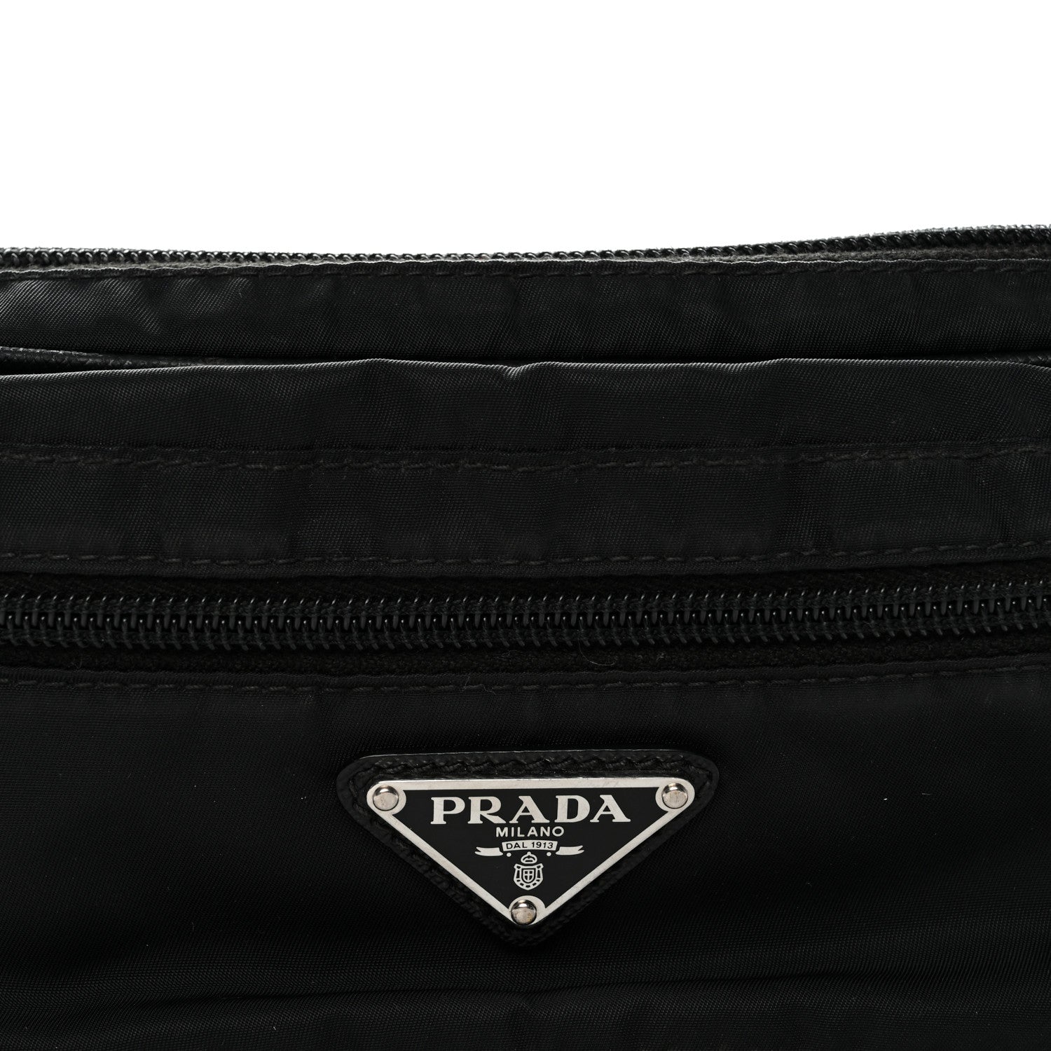 Prada Tessuto Nylon Saffiano Belt Bag Black 8 of 11