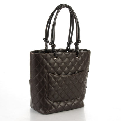 Chanel Calfskin Quilted Medium Cambon Tote Brown 3 of 12