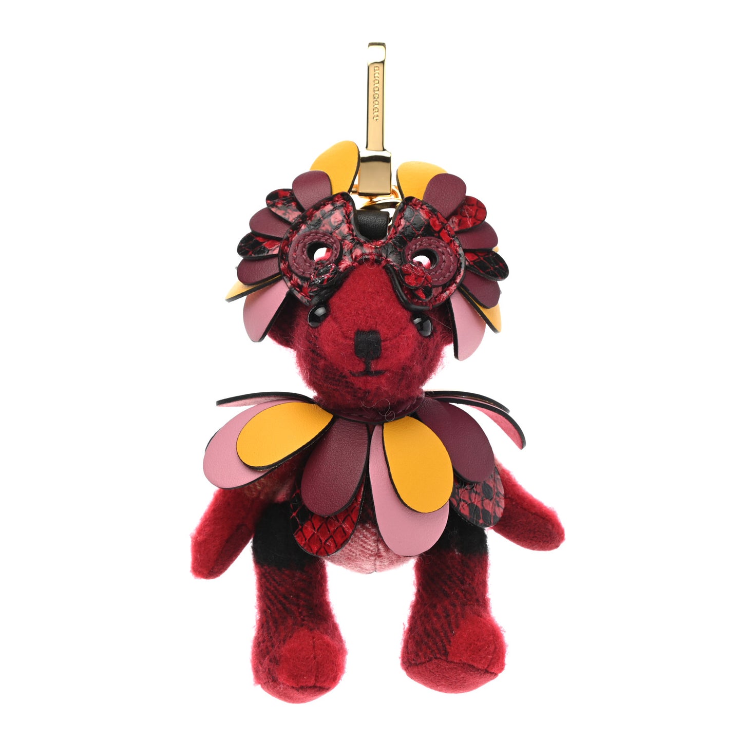 Cashmere Check Owl Thomas Bear Bag Charm Prince Red