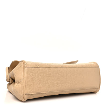 Chanel Grained Calfskin Stitched Urban Essentials Small Shopping Bag Beige 4 of 11