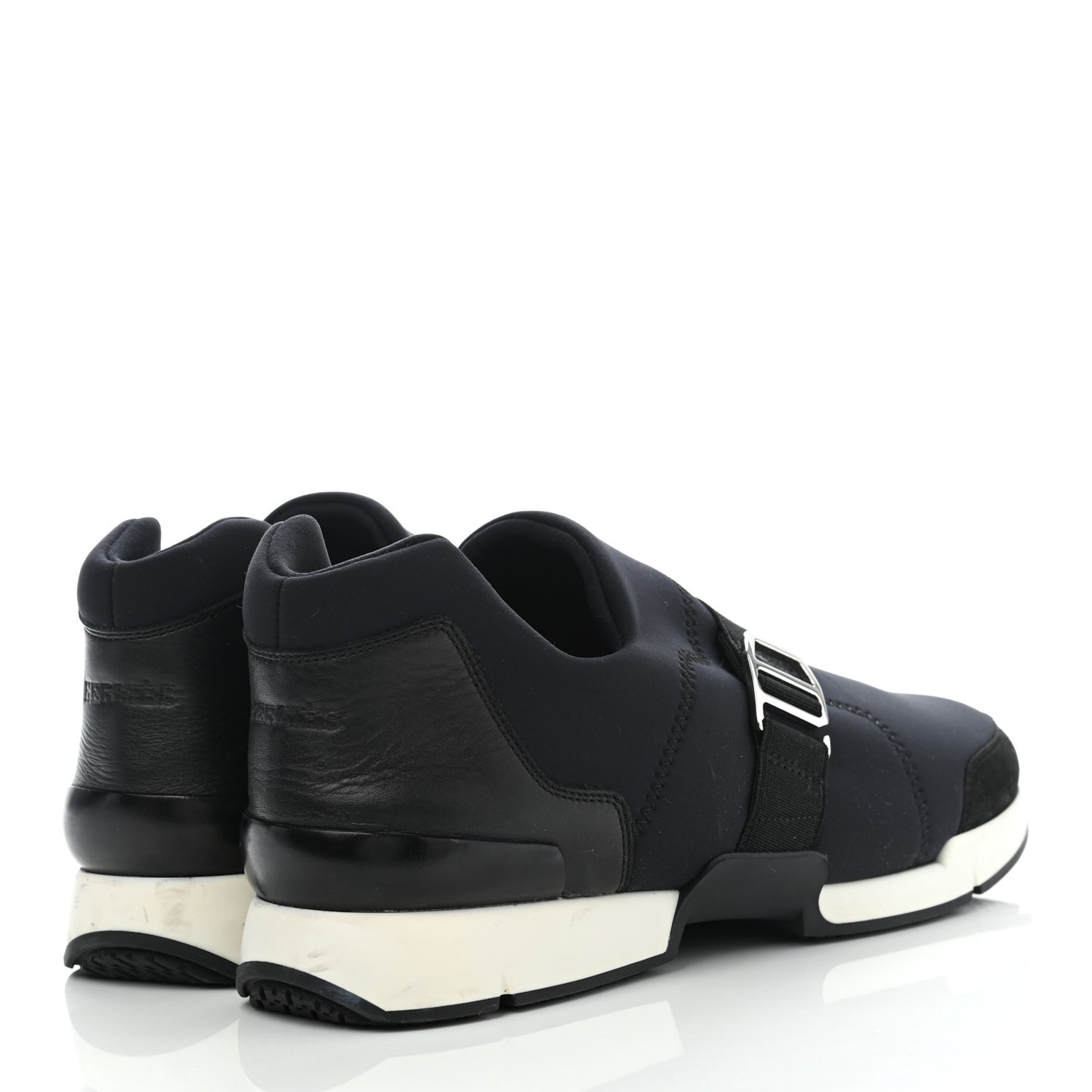 Technical Canvas Calfskin Run Sneakers 41.5 Marine