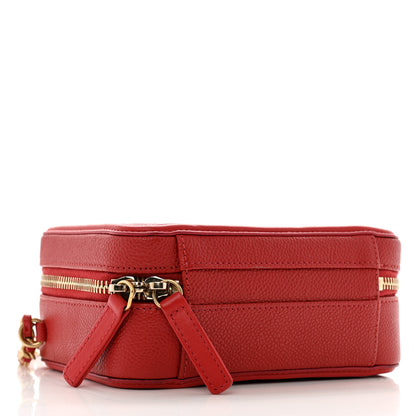 Chanel Caviar Quilted Small CC Filigree Vanity Case Red 4 of 15