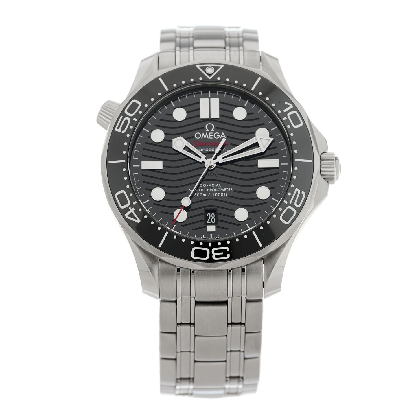 Stainless Steel 42mm Seamaster Diver 300M Co-Axial Automatic Watch Black 210.30.42.20.01.001