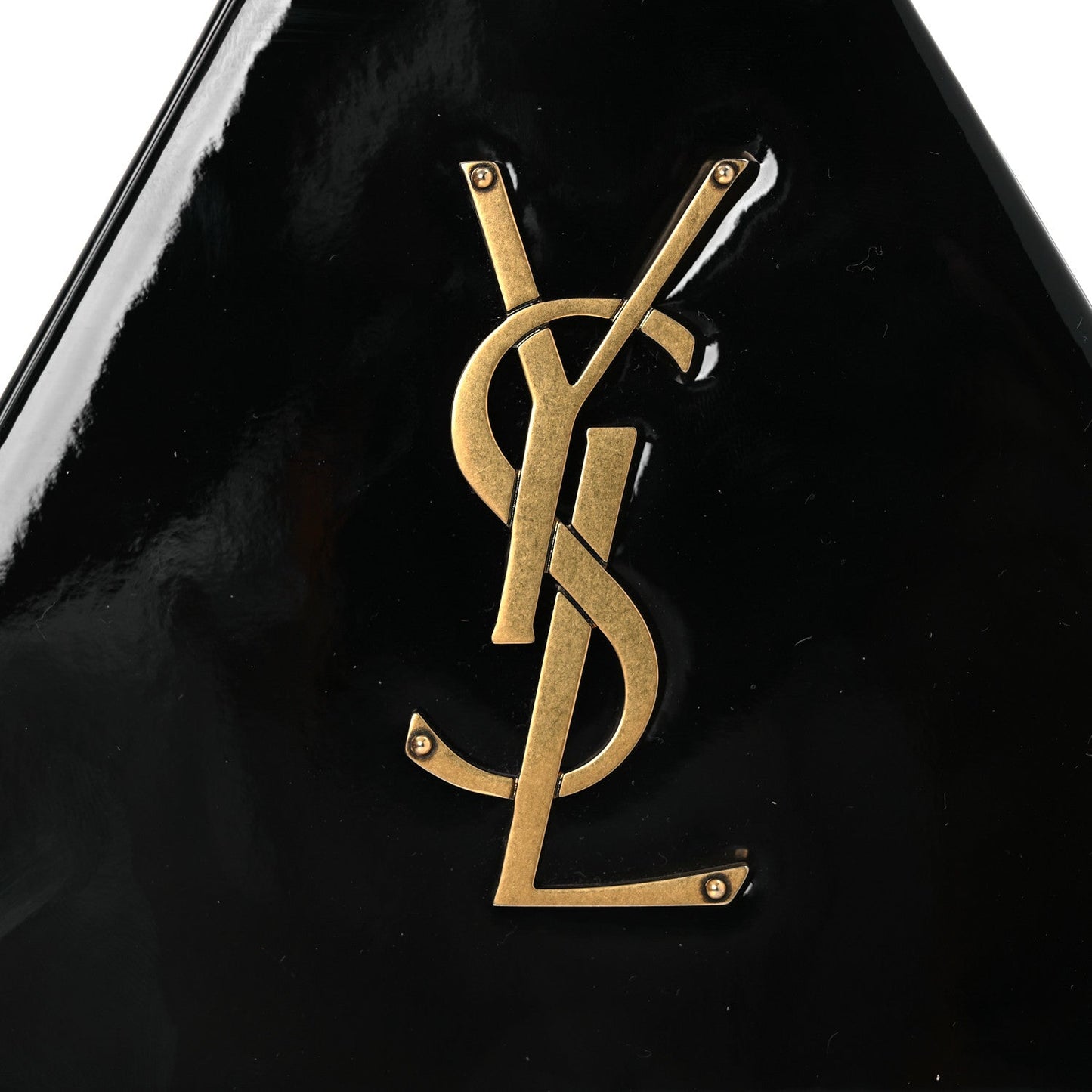 Patent Pyramid Clutch Black