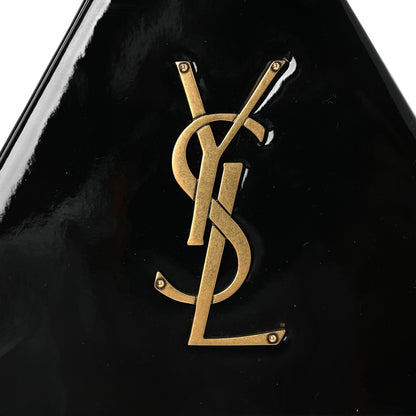Saint Laurent Patent Pyramid Clutch Black 7 of 9