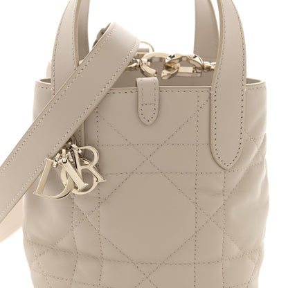 Christian Dior Calfskin Macrocannage Nano Toujours Vertical Tote Powder Beige 8 of 10