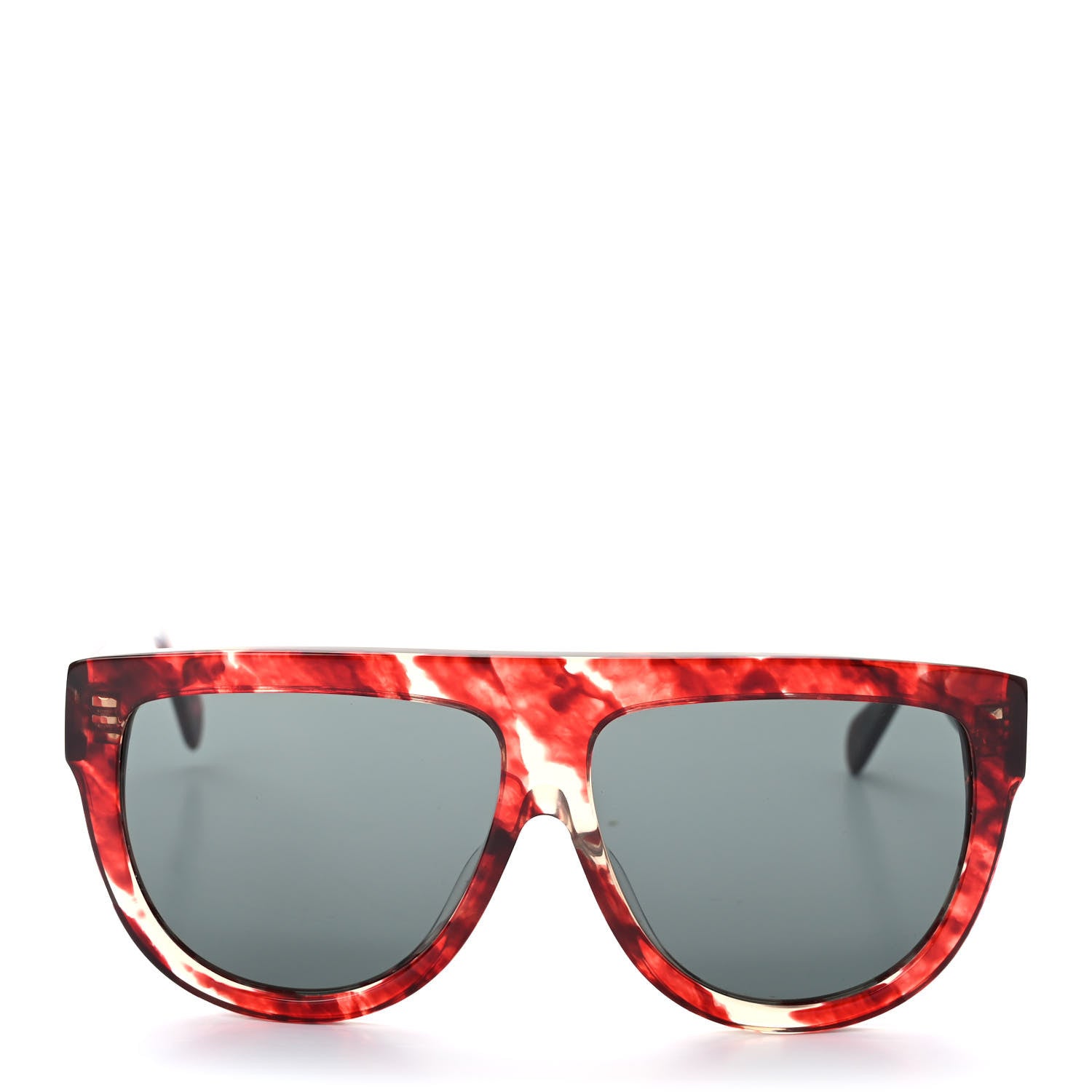 Celine Acetate Aviator Sunglasses CL 40001F Red Havana 2 of 7