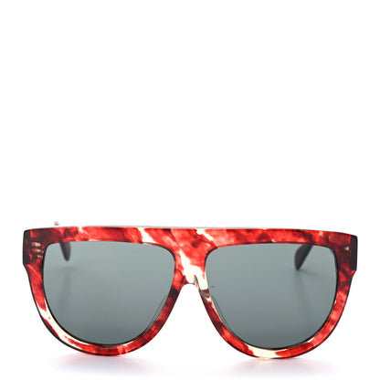 Celine Acetate Aviator Sunglasses CL 40001F Red Havana 2 of 7
