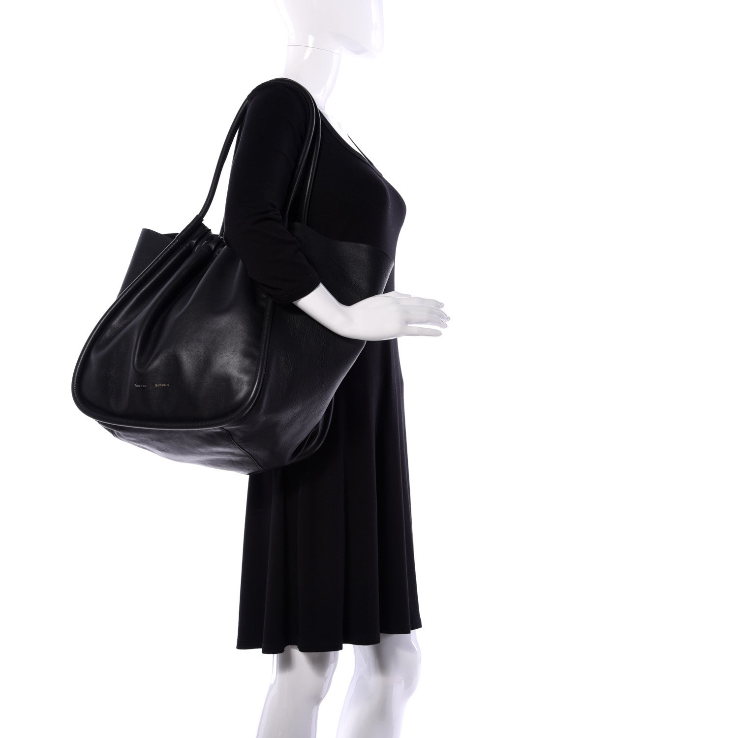 Proenza Schouler Calfskin XL Ruched Tote Black 2 of 17
