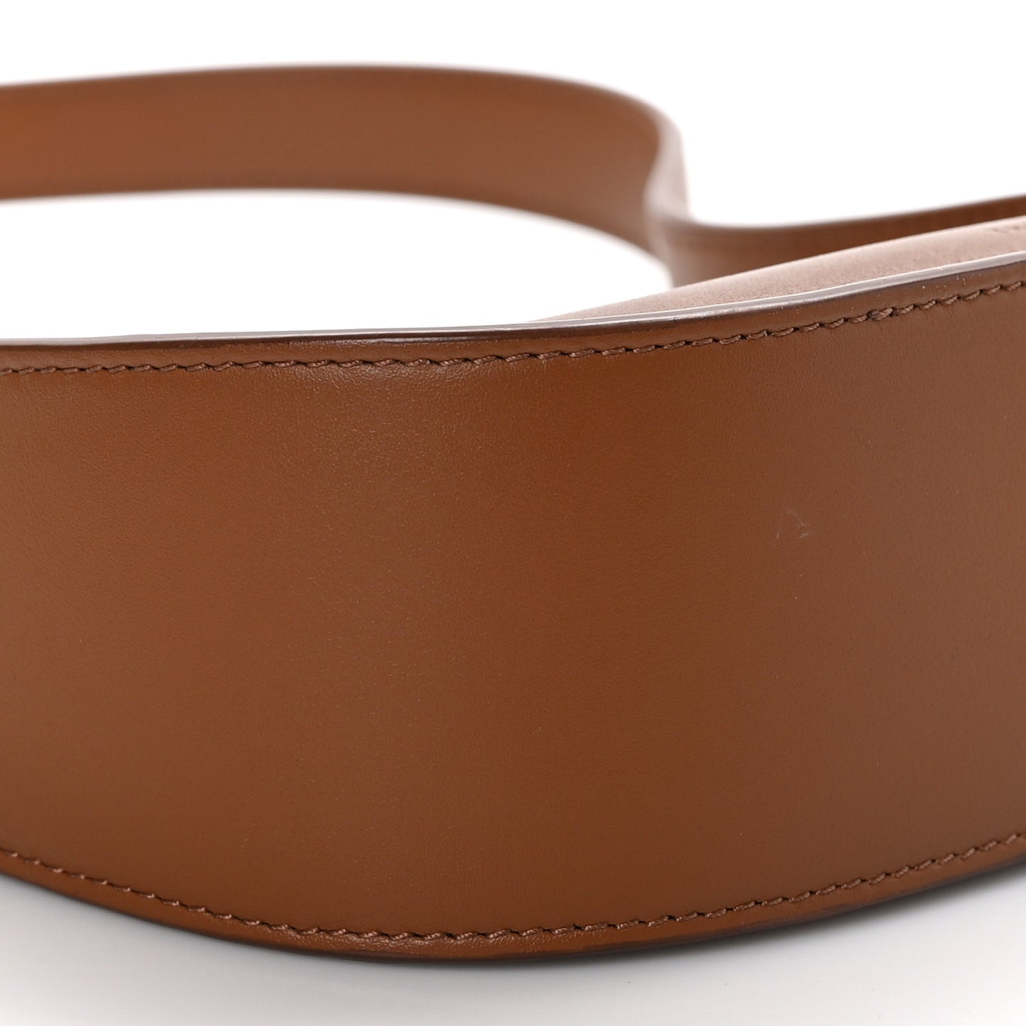 Smooth Calfskin Half Moon Shoulder Bag Chestnut