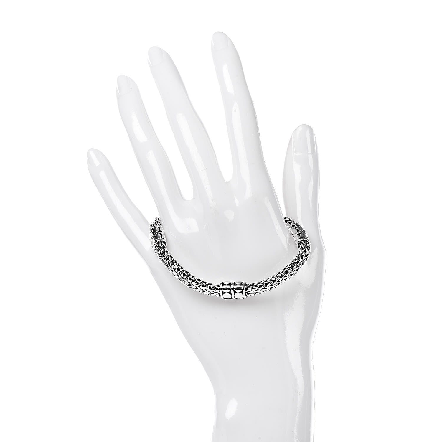 John Hardy Sterling Silver 6mm Four Station Classic Chain Dot Bracelet 2 of 4