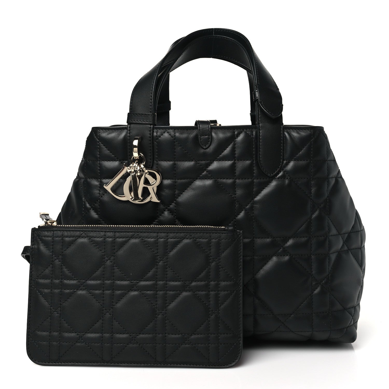 Christian Dior Calfskin Macrocannage Medium Toujours Black 3 of 11