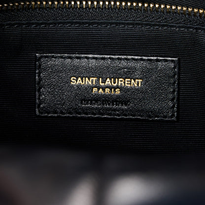 Saint Laurent Lambskin Quilted Small Loulou Puffer Monogram Chain Satchel Black 7 of 11