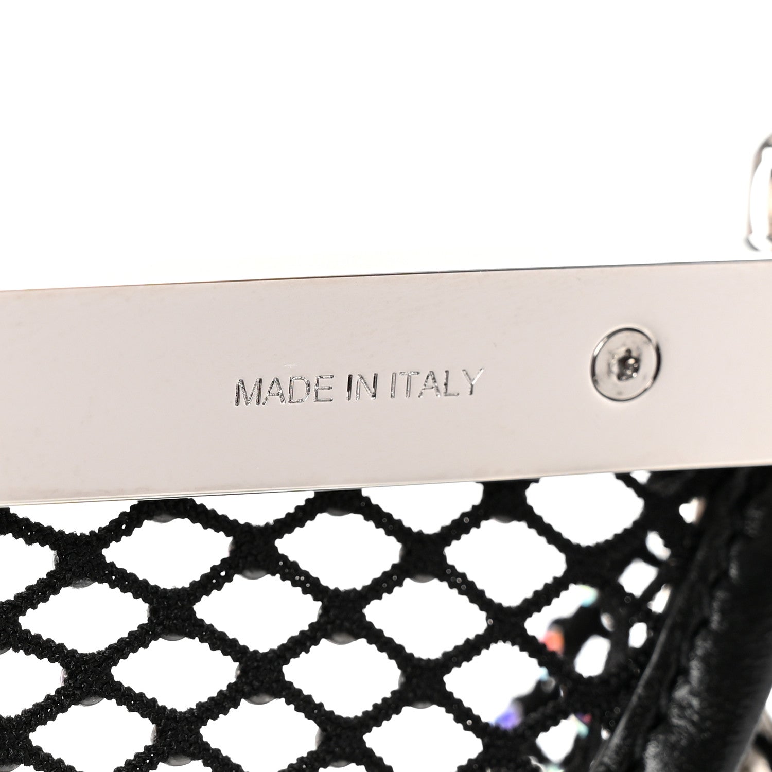 Saint Laurent Mesh Crystal Medium Fanny Shoulder Bag Black 7 of 10