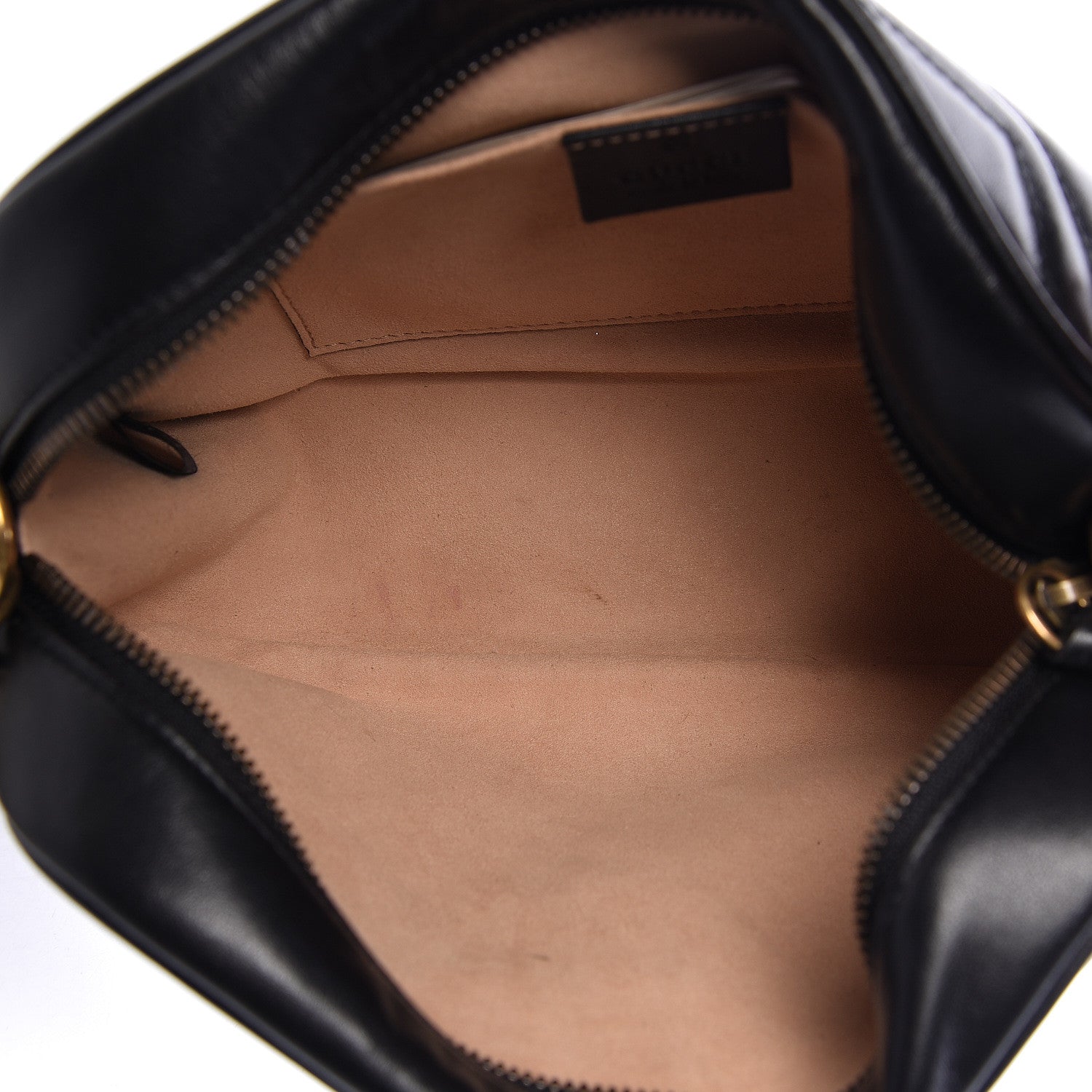 Gucci Calfskin Matelasse Small GG Marmont Chain Shoulder Bag Black 5 of 10