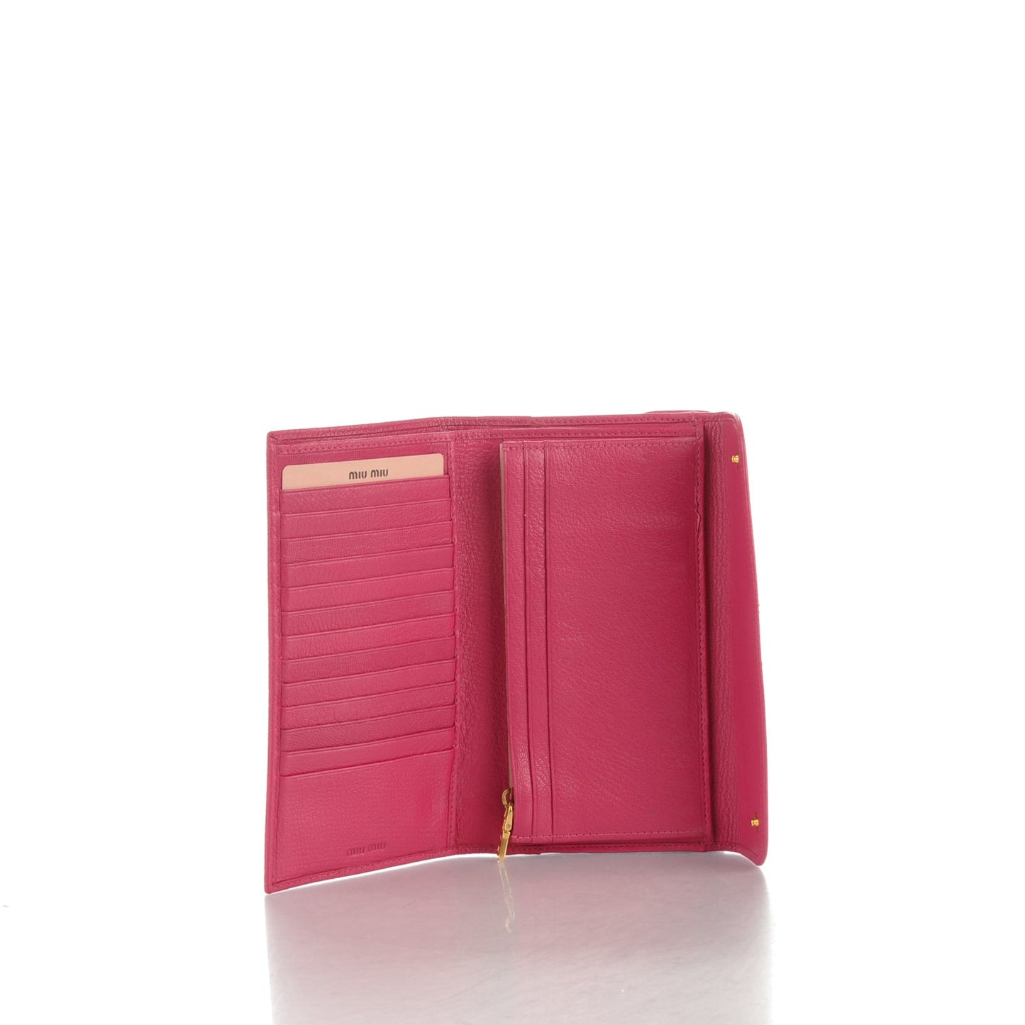 Goatskin Madras Flap Wallet Peonia