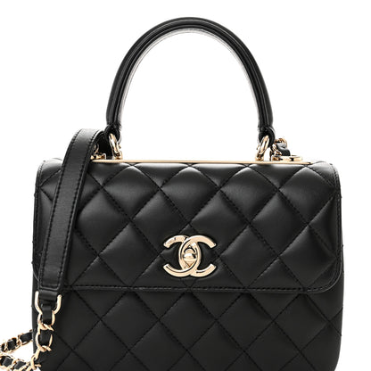 Chanel Lambskin Quilted Mini Trendy CC Dual Handle Flap Bag Black 8 of 14