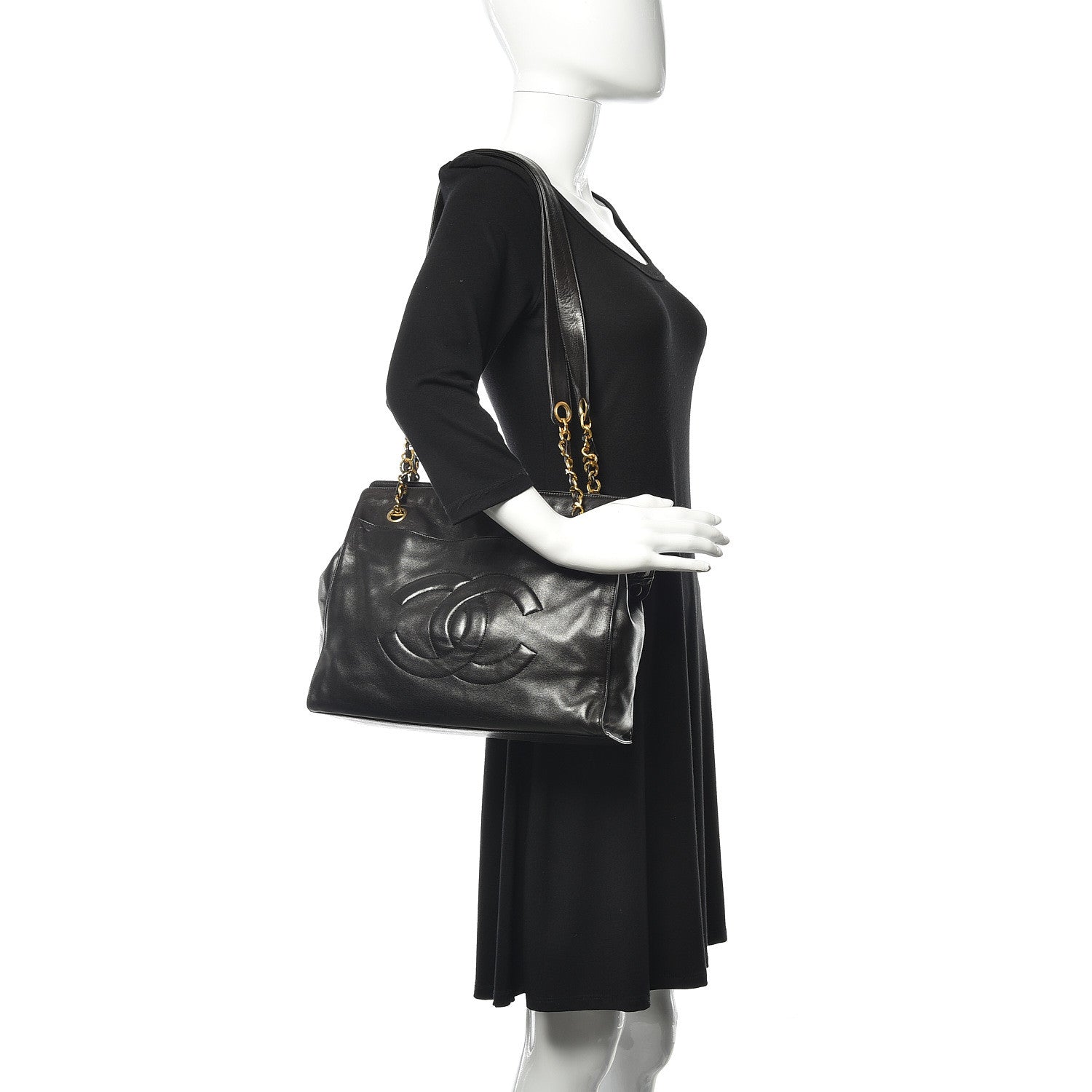 Chanel Lambskin CC Shoulder Bag Black 2 of 12