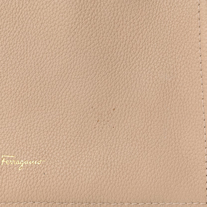 Salvatore Ferragamo Calfskin Double Handle Medium Amy New Bisque 14 of 14