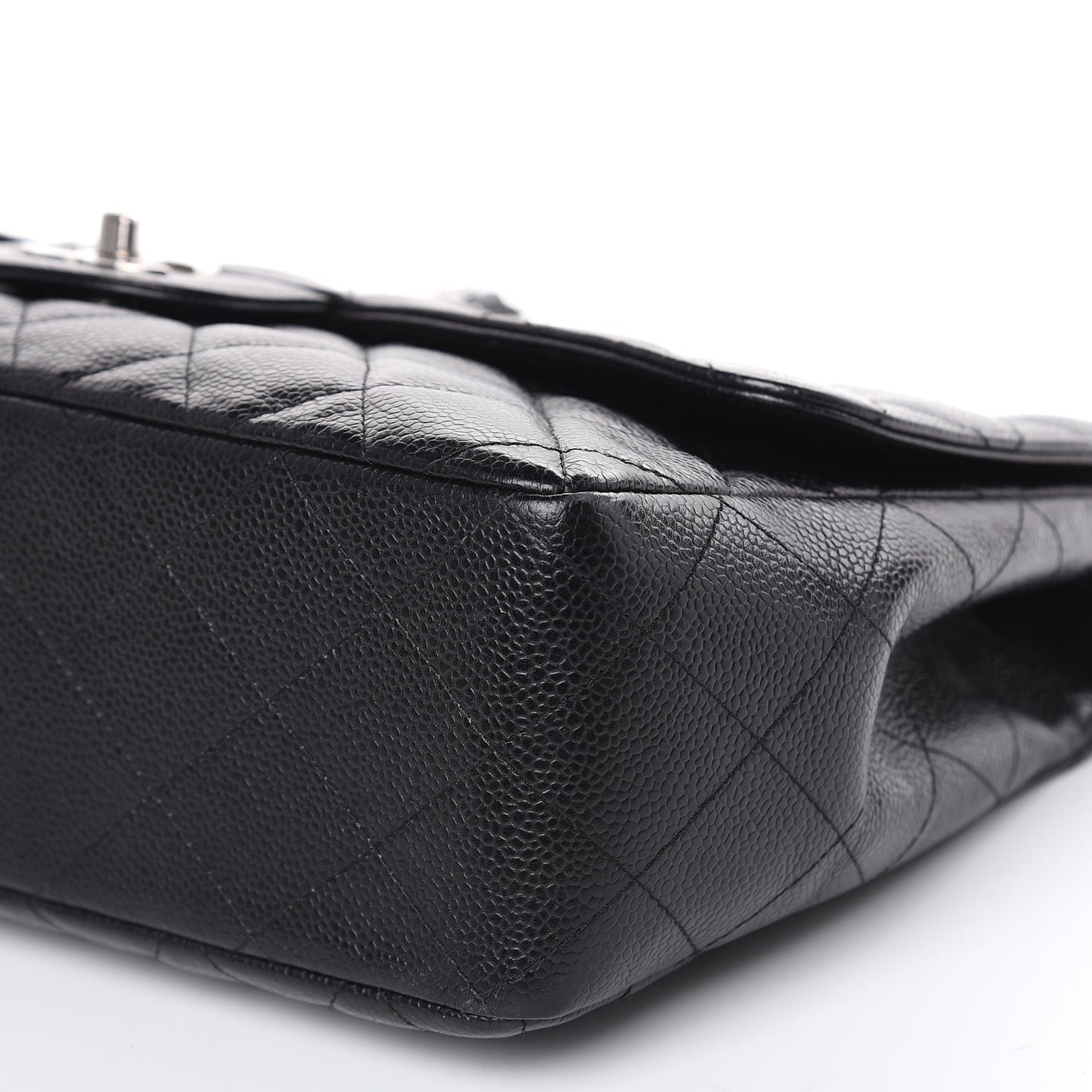 Caviar Quilted Jumbo Single Flap Black