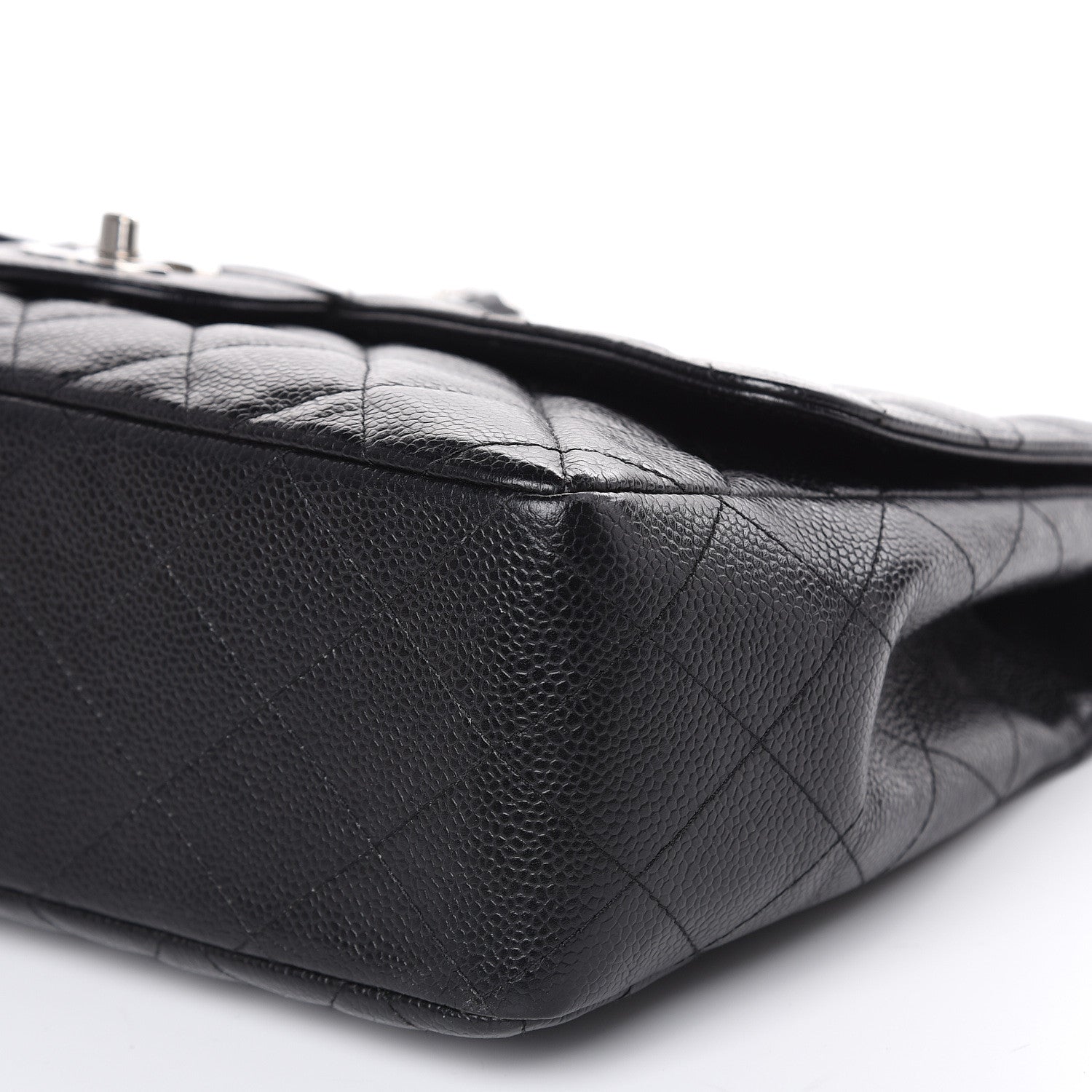 Chanel Caviar Quilted Jumbo Single Flap Black 9 of 12