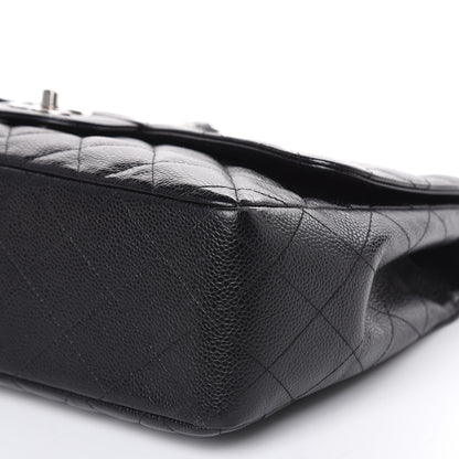 Chanel Caviar Quilted Jumbo Single Flap Black 9 of 12