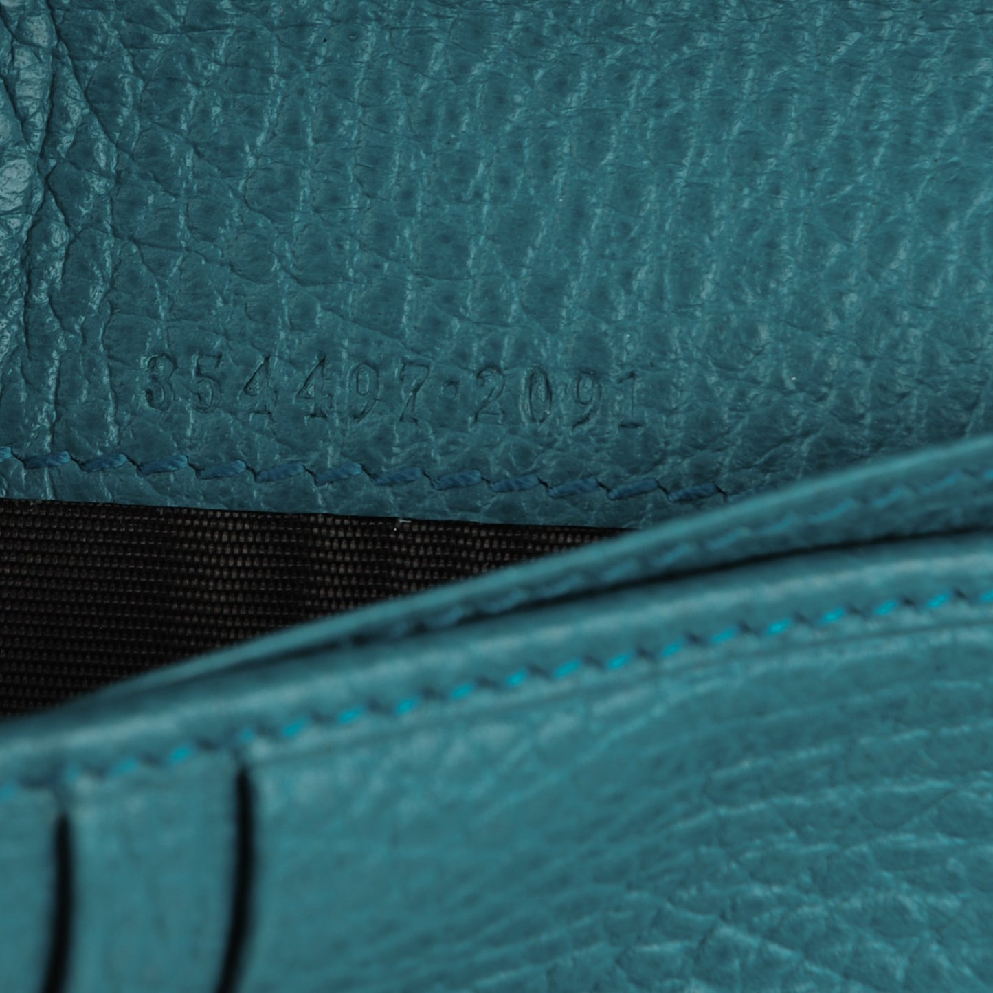 Dollar Calfskin Medium Swing Zip Around Wallet Deep Cobalt