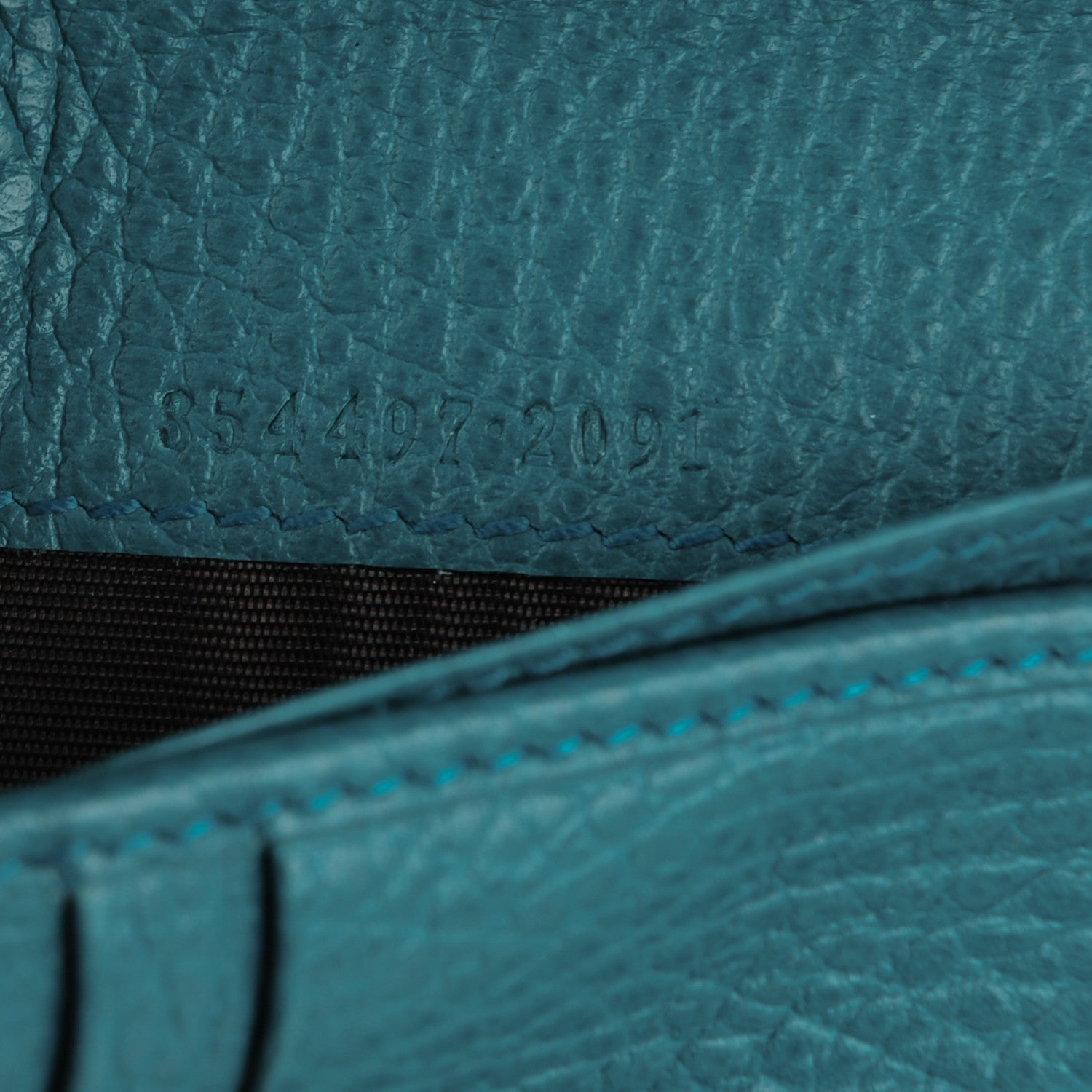 Gucci Dollar Calfskin Medium Swing Zip Around Wallet Deep Cobalt 8 of 8