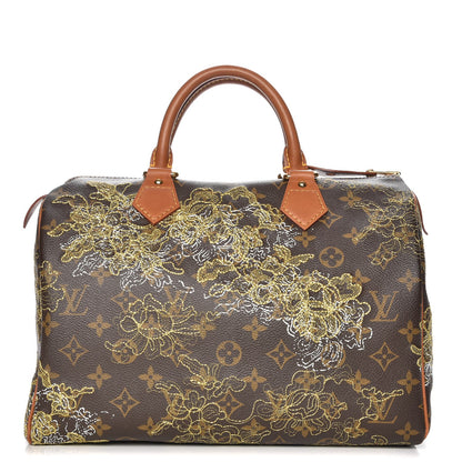 Louis Vuitton Monogram Dentelle Speedy 30 Gold 1 of 7