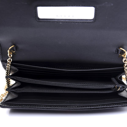 Gucci Suede Patent Web Ophidia Wallet On Chain Black 5 of 13