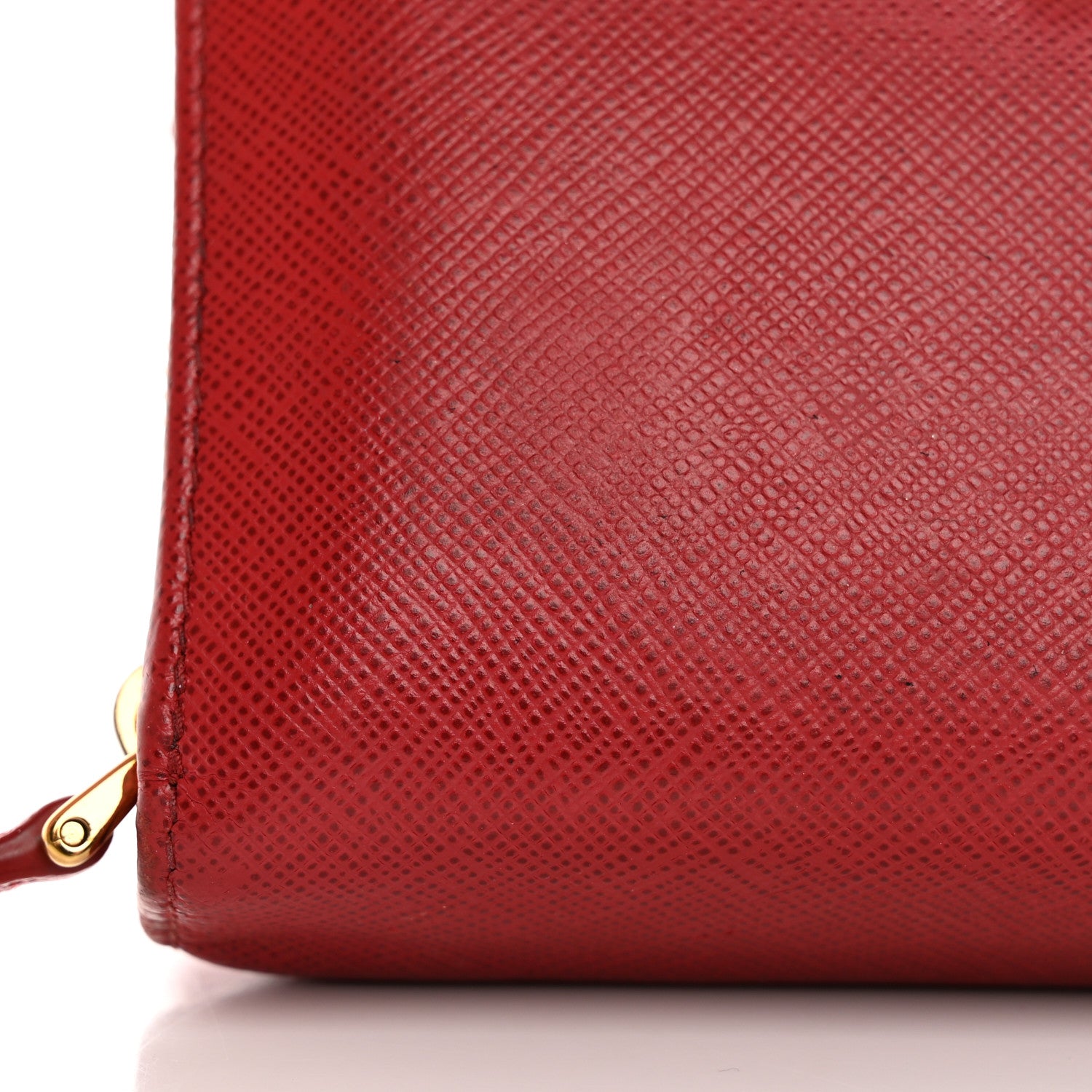 Prada Saffiano Metal Compact Wallet Fuoco 17 of 30