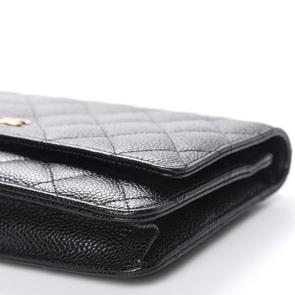 Chanel Caviar Quilted Wallet On Chain WOC Black 10 of 15