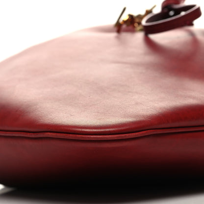 Saint Laurent Calfskin Medium Paris VII Flat Hobo Red 12 of 12