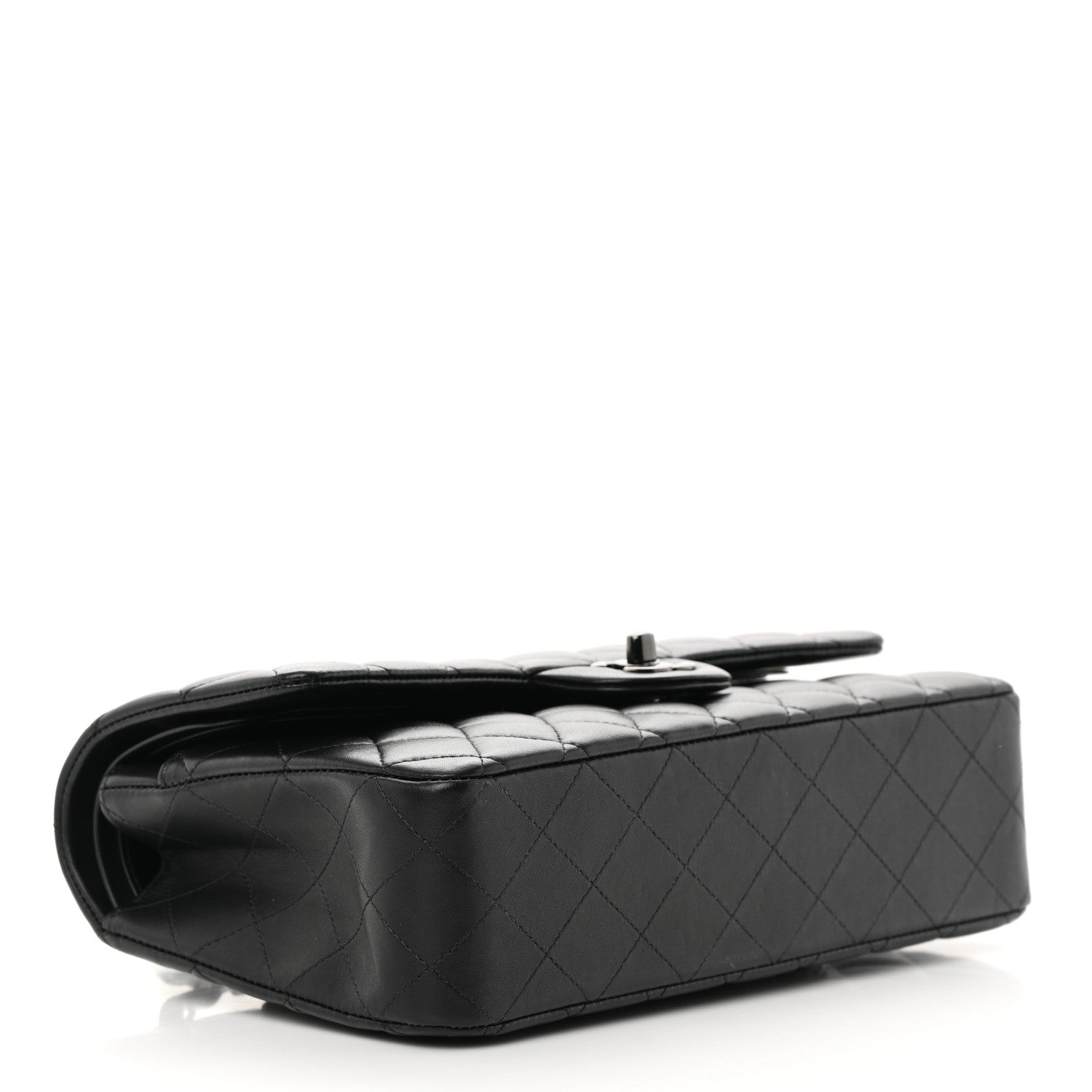 Chanel Lambskin Quilted Medium Double Flap So Black 4 of 18