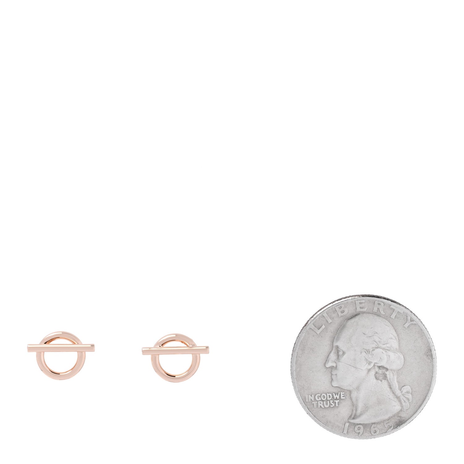 Hermes 18K Rose Gold PM Echappee Earrings 2 of 5