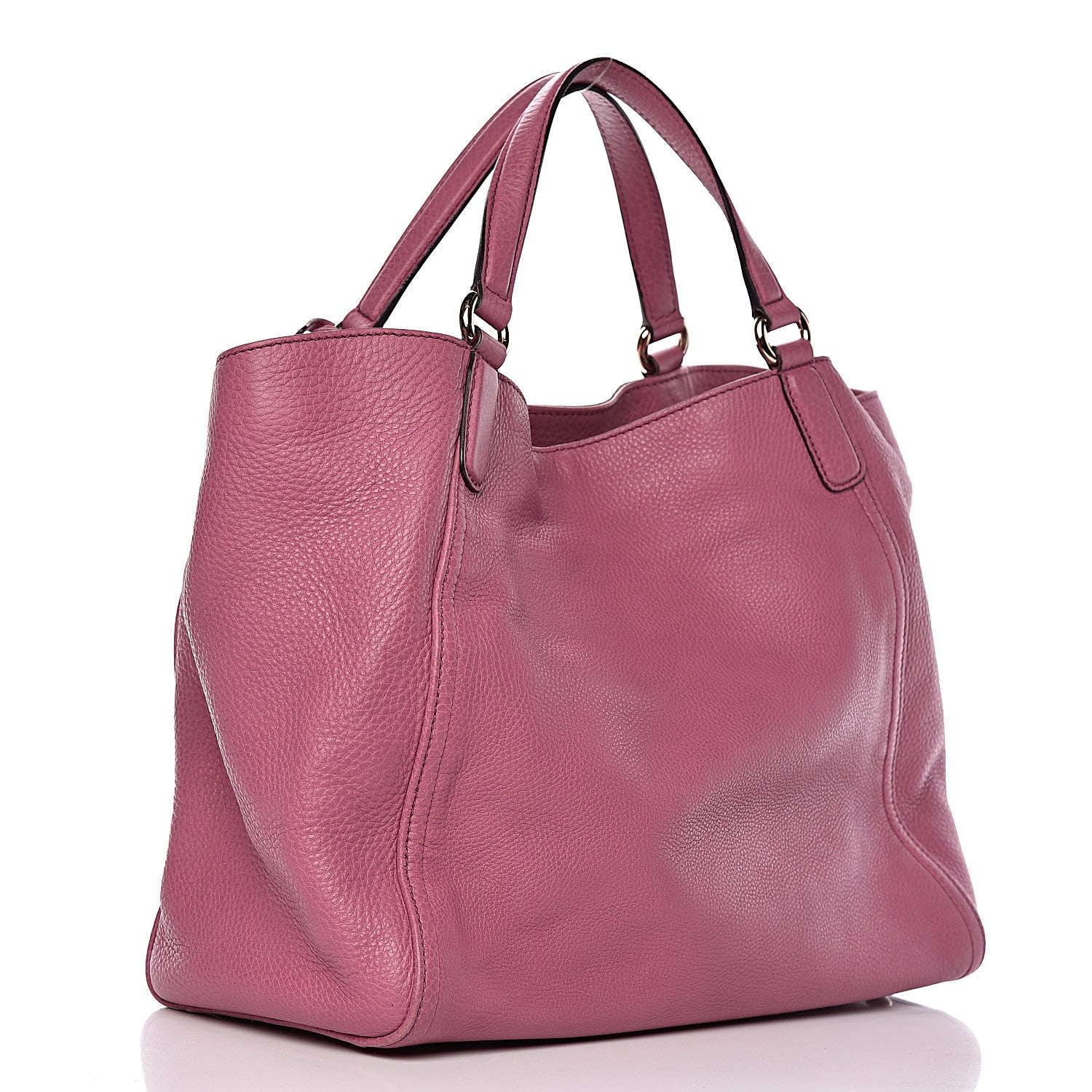 Gucci Pebbled Calfskin Medium Soho Shoulder Bag Fresia Rose 3 of 12