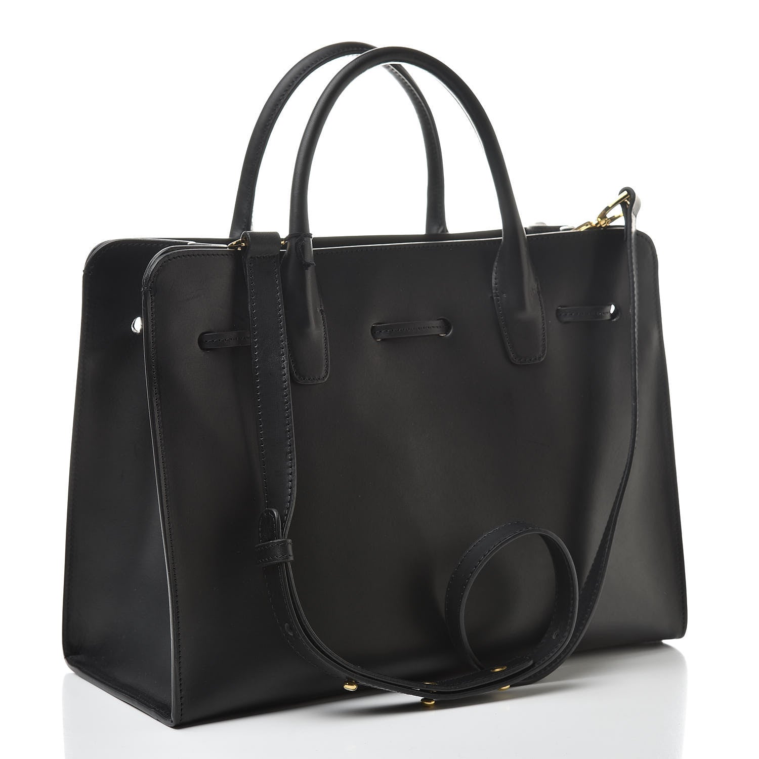 Mansur Gavriel Vegetable Tanned Calfskin Sun Bag Black 3 of 13