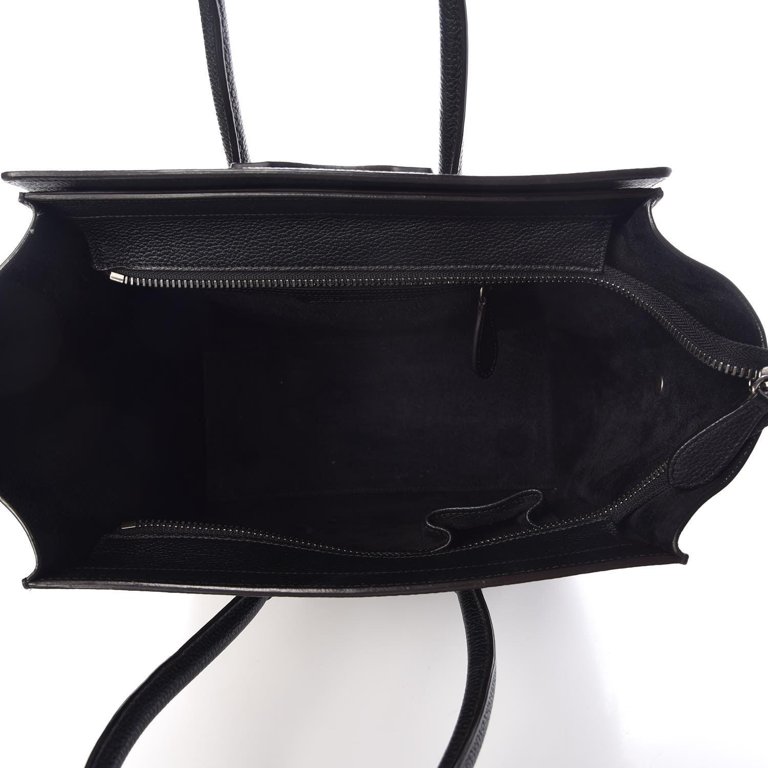 Celine Drummed Calfskin Micro Luggage Black 7 of 8