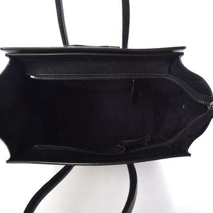 Celine Drummed Calfskin Micro Luggage Black 7 of 8