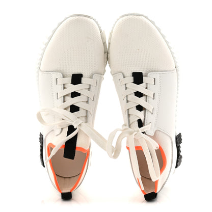 Hermes Knit Calfskin Depart Sneakers 38 White 2 of 9