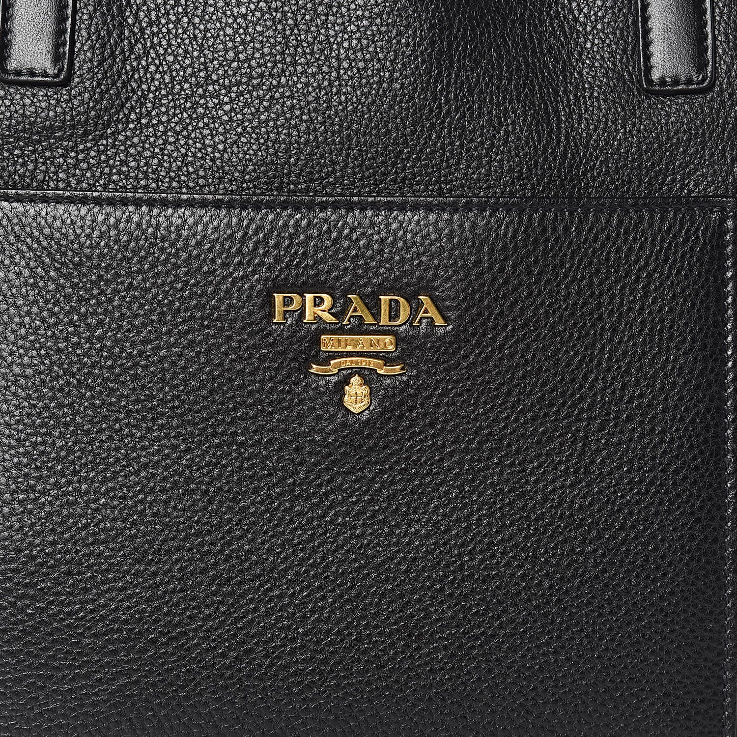 Prada Vitello Daino Pocket Shopping Tote Black 10 of 10