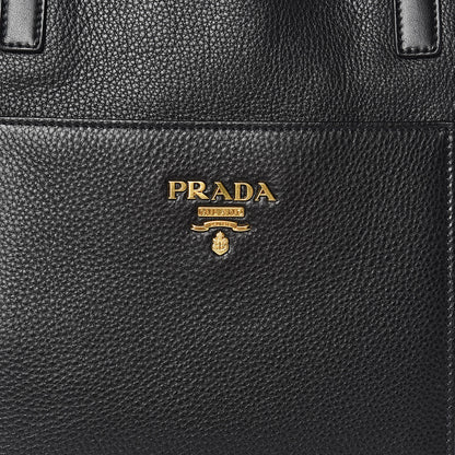 Prada Vitello Daino Pocket Shopping Tote Black 10 of 10