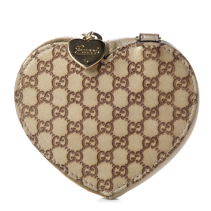 Gucci Microguccissima Heart Coin Purse Gold 1 of 8